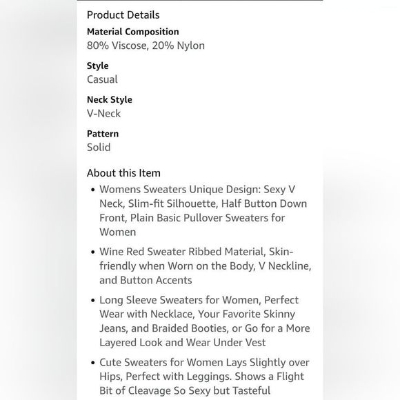 McVanedy Women's Long Sleeve V-Neck Button Front Red Knit Sweater New W/Tags Sm. - Picture 2 of 14